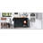 53.7 Inch Farmhouse Kitchen Island with Power Outlet, Sliding Barn Doors, and Drop Leaf for Versatile Storage and Convenience-1842363513