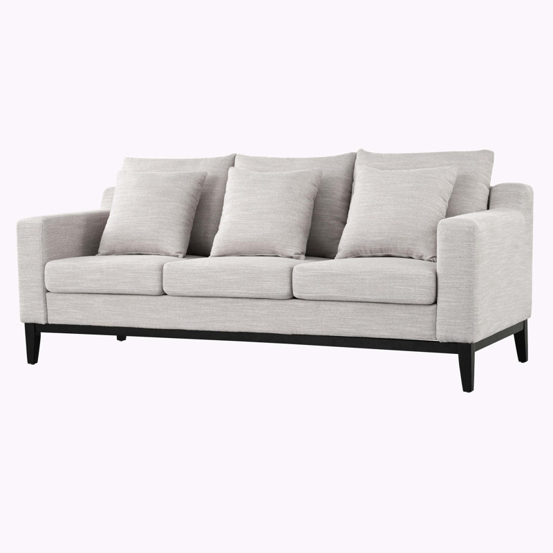 Bronte-May Upholstered " Sofa, Light Gray Polyester