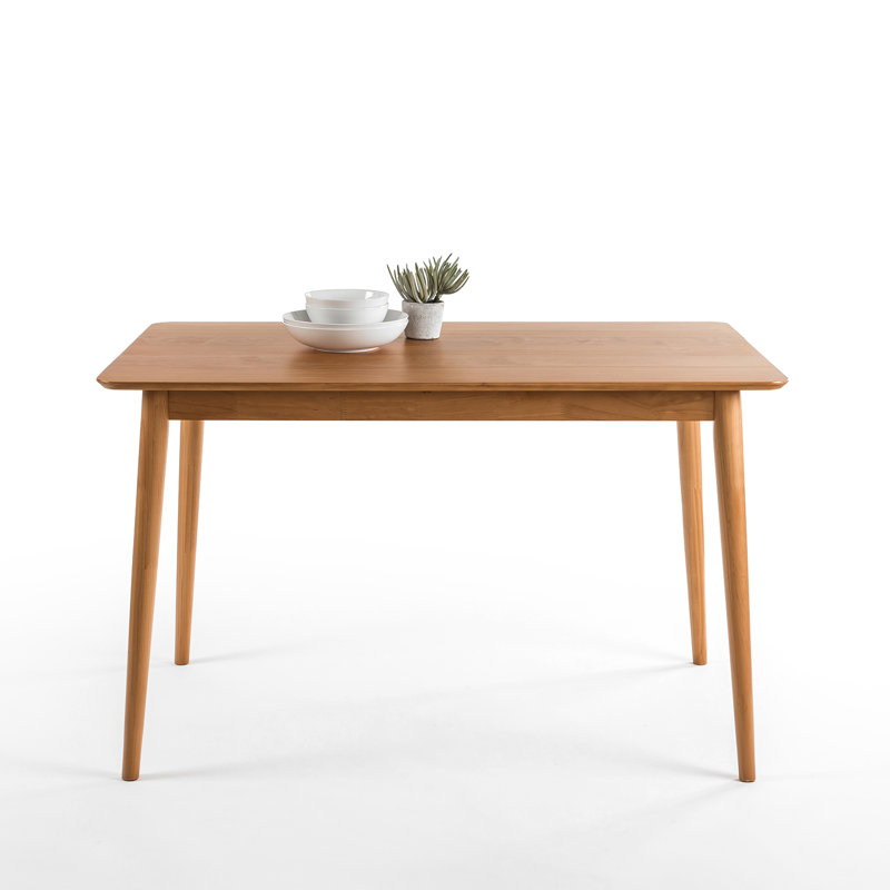 Table de salle à manger en bois massif Goodyear, l 29,48 po x L 47,2 po