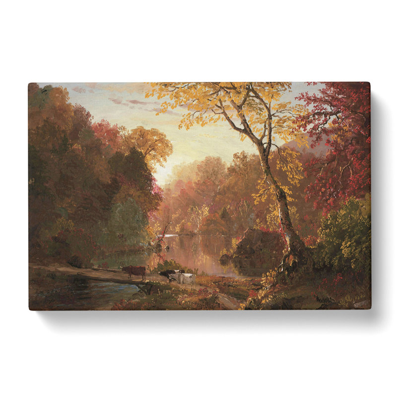 Autumn In North America by Frederic Edwin Church - Wrapped Canvas Painting, 35cm H x 50cm W x 3cm D