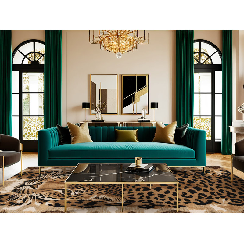  Tapis léopard lavable, Rectangulaire 2 pi x 3 pi
