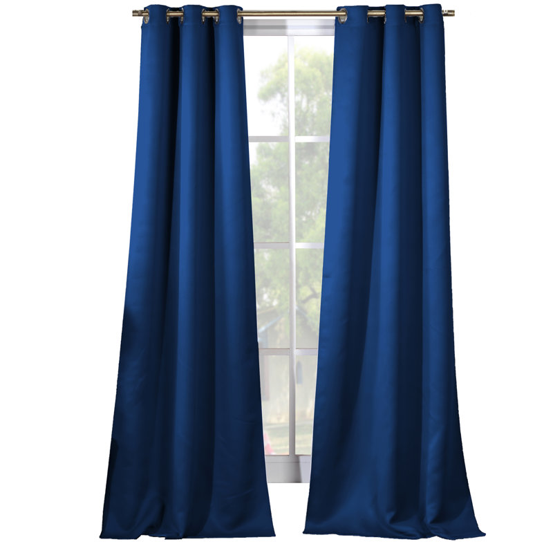 Crispin Blackout Curtains / Drapes Pair, Apache Blue