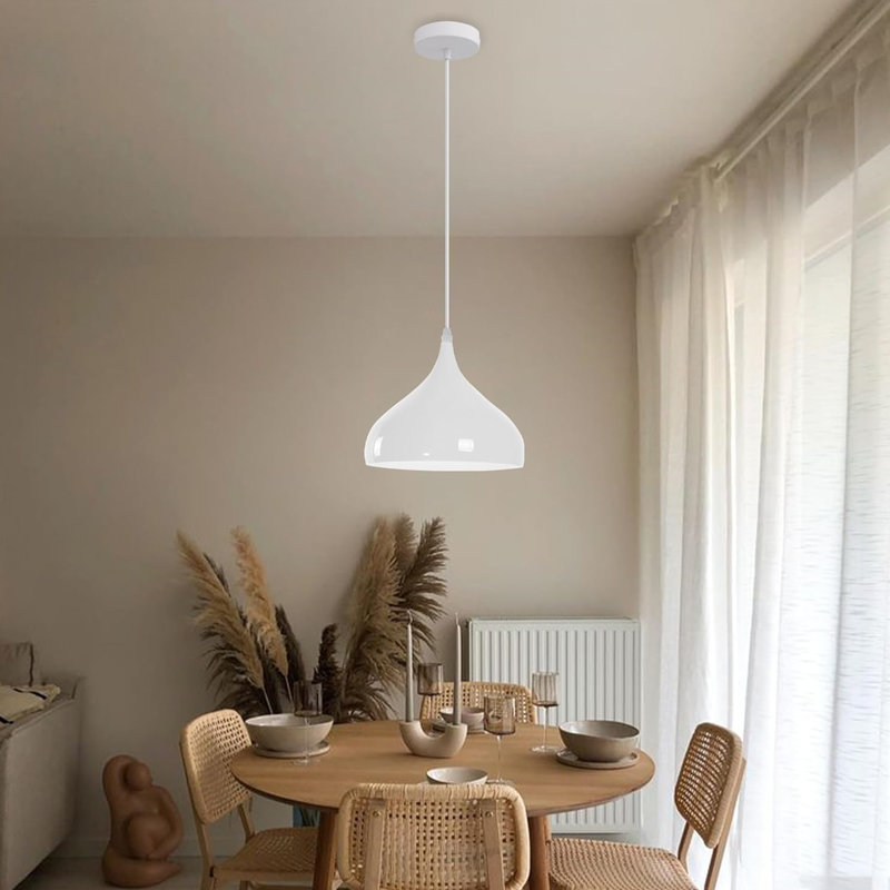 Jerlene 1 - Light Pendant, White, White