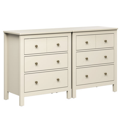 3-Drawer Nightstand, 27" Modern Wood Bedside Table With Storage,Set Of 2