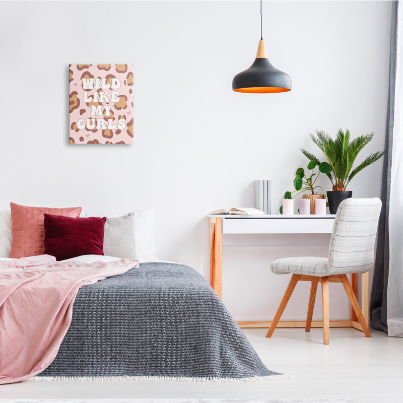Motif léopard Wild Like My Curls, Toile tendue, H 20 po x l 16 po