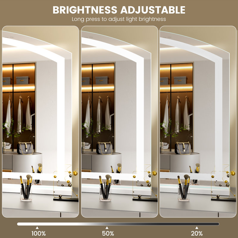 Lighted Makeup Mirror, Hollywood Vanity Mirror with Lights, 26" x 38"