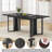 5-Piece Dining Table Set For 4-6 People, 63" Extendable Kitchen Table And 4 Cushion Chairs, Dining Room Table With Mdf Board & Metal Frame -2143613647-2143613641