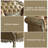 Anastazia Tufted Armchair in Bone/Gold