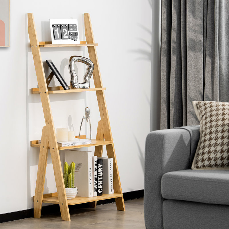 Étagère de rangement en bambou à 4 niveaux Kazuha Latitude Run®, (4 tablettes) H 47 po x l 21 po x P 12 po, Naturel