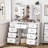 Aurey Makeup Vanity Desk With Fold Mirror And  Adjustable Lights