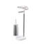 EasyStore Plus Free Standing Toilet Paper Holder with Flex Steel Toilet Brush