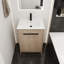 Meuble-lavabo autoportant avec lavabo en céramique