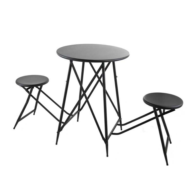 Stowable Side Table and Two Seats