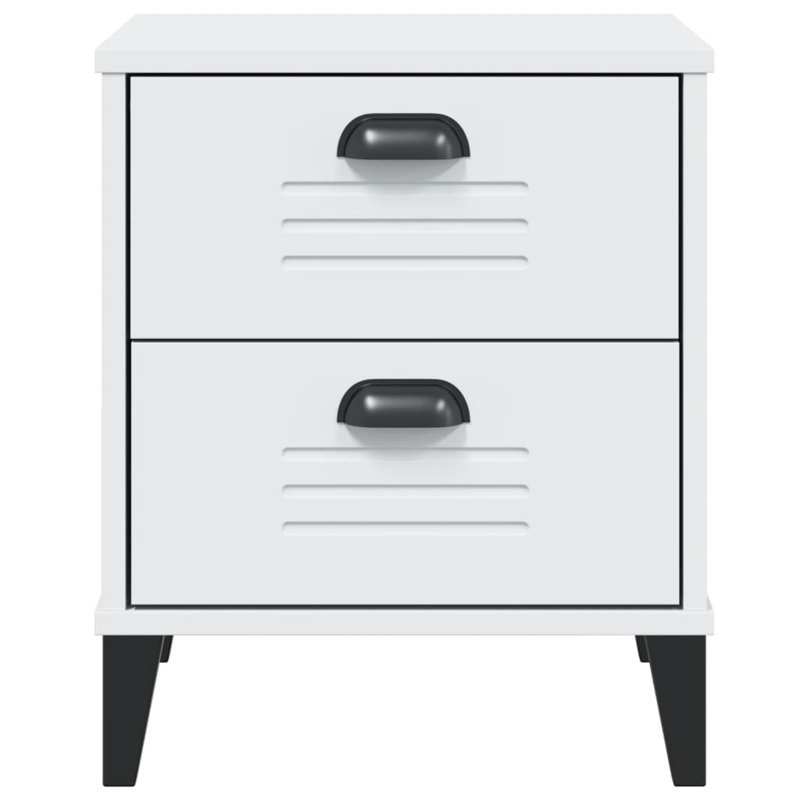Anjuan 40 cm W Bedside Table, White