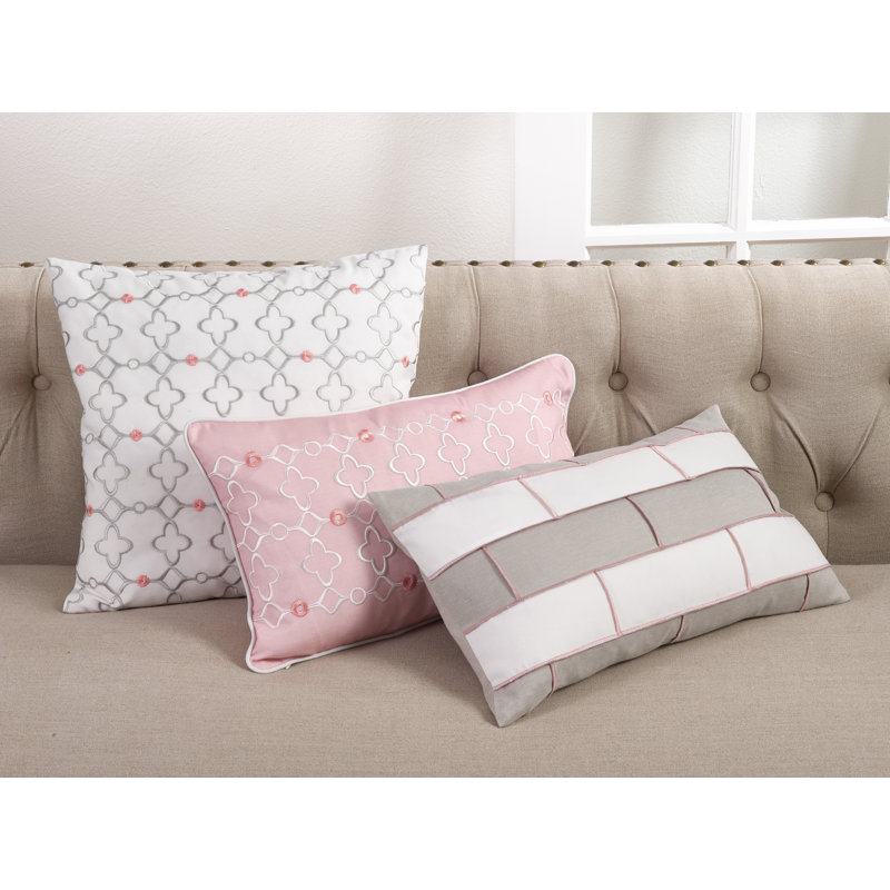 Coussin lombaire à carreaux géométriques Brick