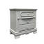 Table de chevet Flora, finition grise