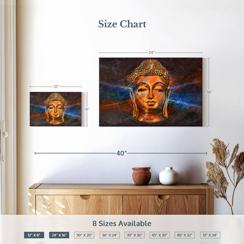 Leisha, tête de Bouddha, H 16 po x l 24 po