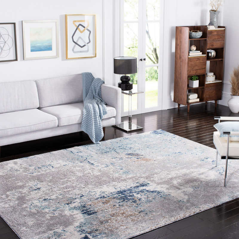 Aston Performance Abstract Rug, Rectangle 4' x 6'