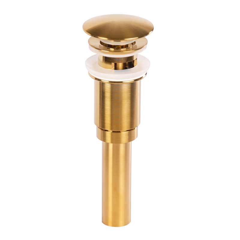 Stationary Bathroom Sink Drain , Brushed Gold, Yes