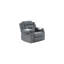 Fauteuil inclinable manuel en velours DARK GREY avec accoudoirs coussinés et dossier rembourré