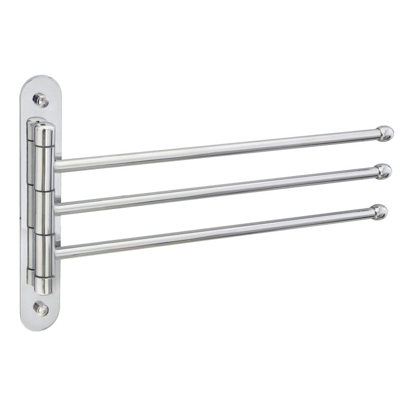 Porte-serviettes mural 15 po Triple Swing, Chrome poli