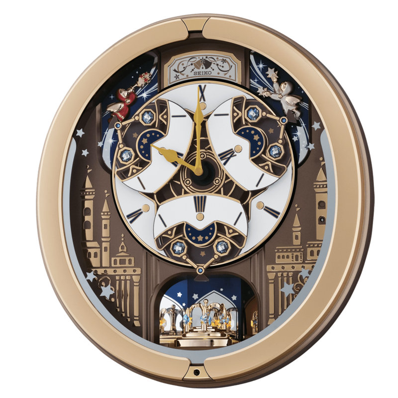 QXM350GRH Melodies In Motion Clock, Brown