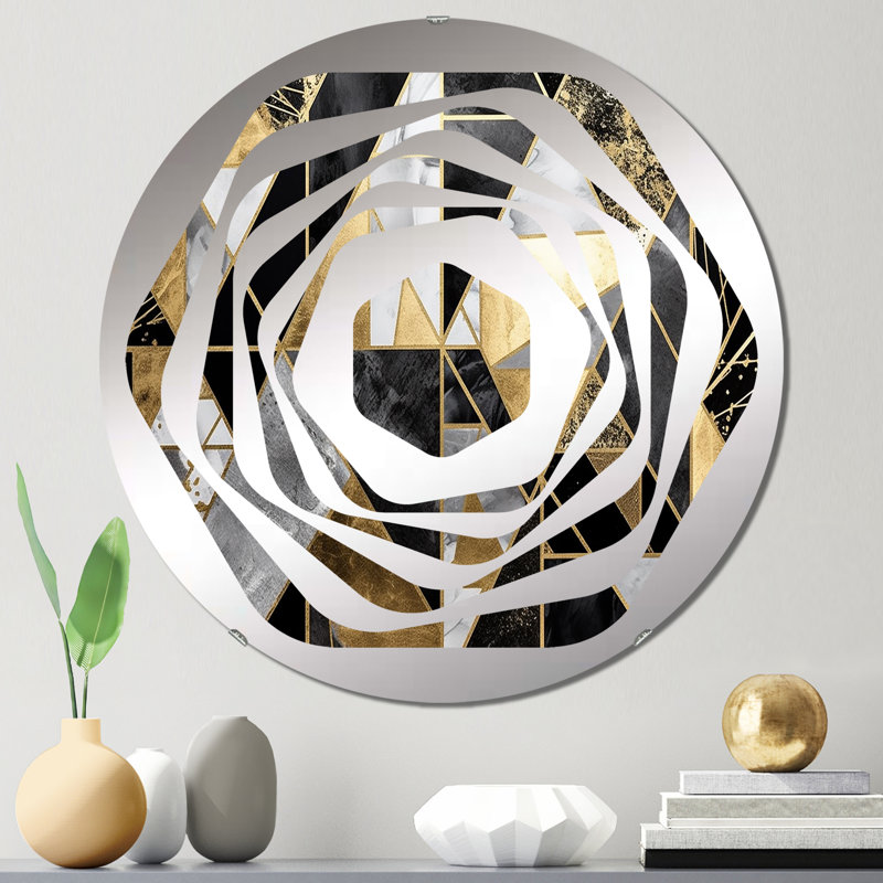 Wanlin - Miroir décoratif Amorphe, 23,6 po x 23,6 po