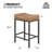 Upholstered Saddle Bar Stools Counter Height Stools Barstools Bar Chairs with Curved Seat & Footrest-1416667908-1416667906