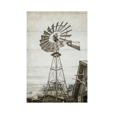 Windmill Waterpump by Graffi*Tee Studios - Wrapped Canvas Print