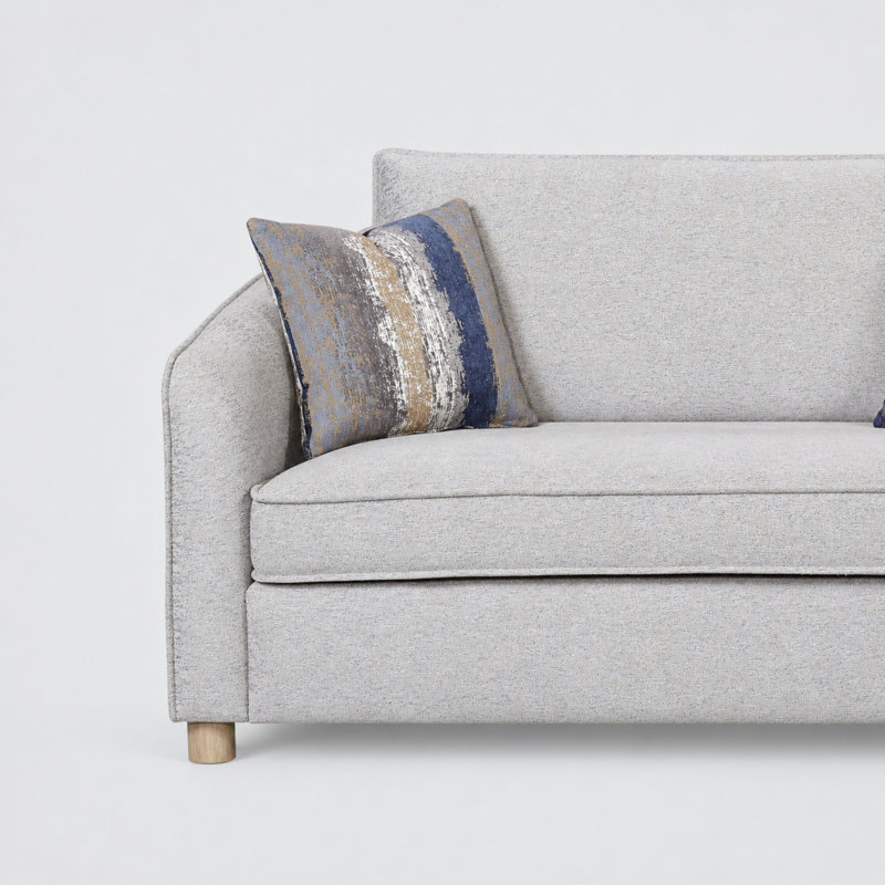 Causeuse Marielle - Tissu de performance sable avec coussins en duvet et coussins réversibles | Revêtement de style campagne moderne