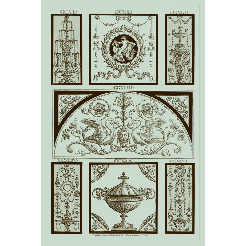 Pergolesi Panel In Celadon III by Michel Pergolesi - Wrapped Canvas Painting, 30cm H x 20cm W