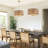 5 - Light Dimmable Drum Chandelier Natural Rattan Seagrass Pendant Light, Bohemian Rattan Chandelier, Woven Pendant Light Fixture for Living Room Kitchen Entryway Hallway Foyer-18.9"W x 74.8"H-986827009
