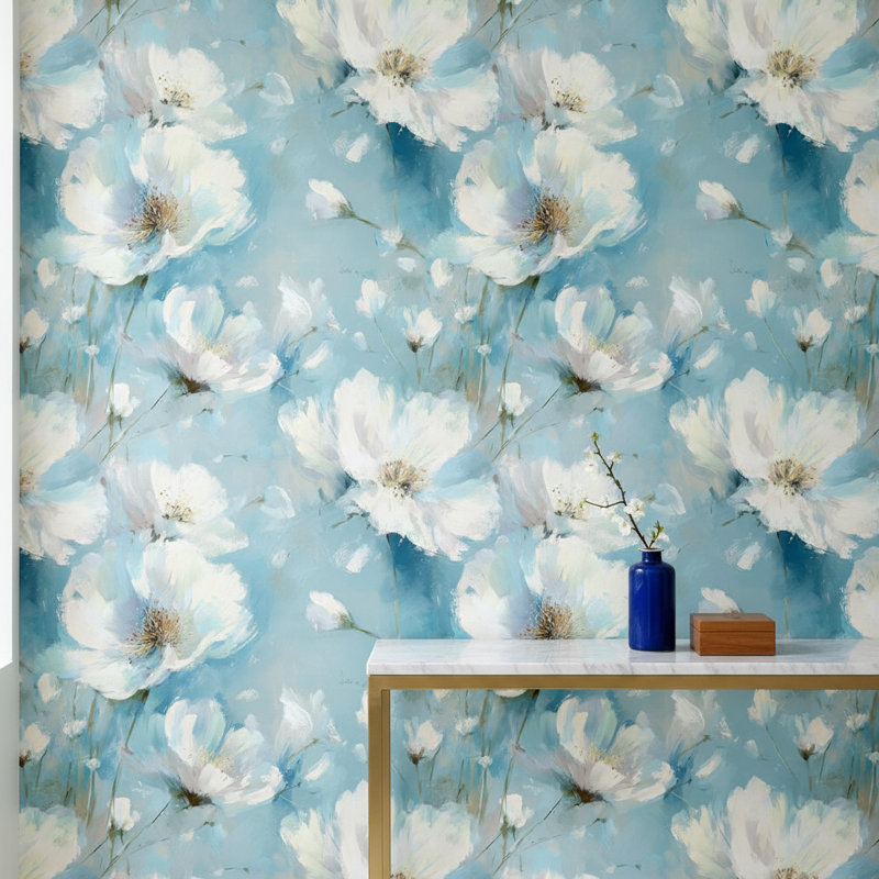Papier peint floral impressionniste
