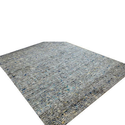 Contemporary Wool Silk Blend Rug