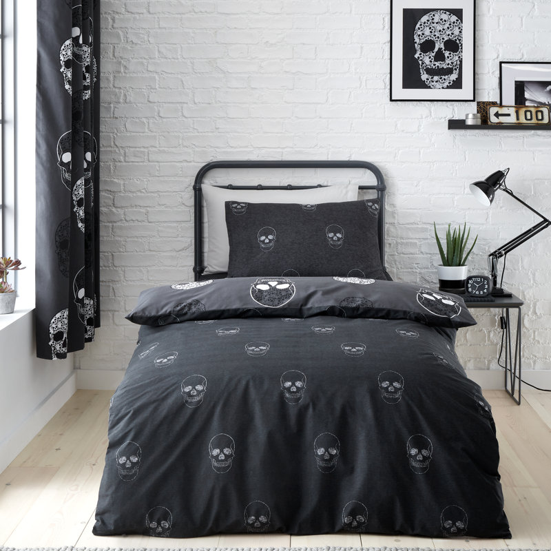 Skulls Duvet Cover Set, Single