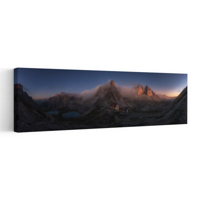 Dolomites Golden Hour Hut Dramatic Serene Abstract Landscape Mountain Wall Art