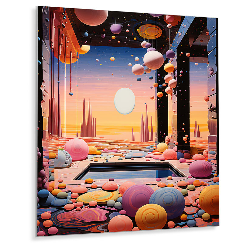 Celestial Dream Bathroom 2 - Abstract Landscape, 20" H x 12" W x 1" D