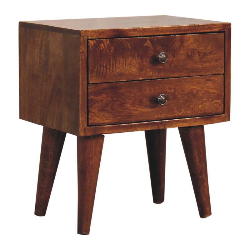 Hotwells 13.78'' W Solid Wood Nightstand, Brown