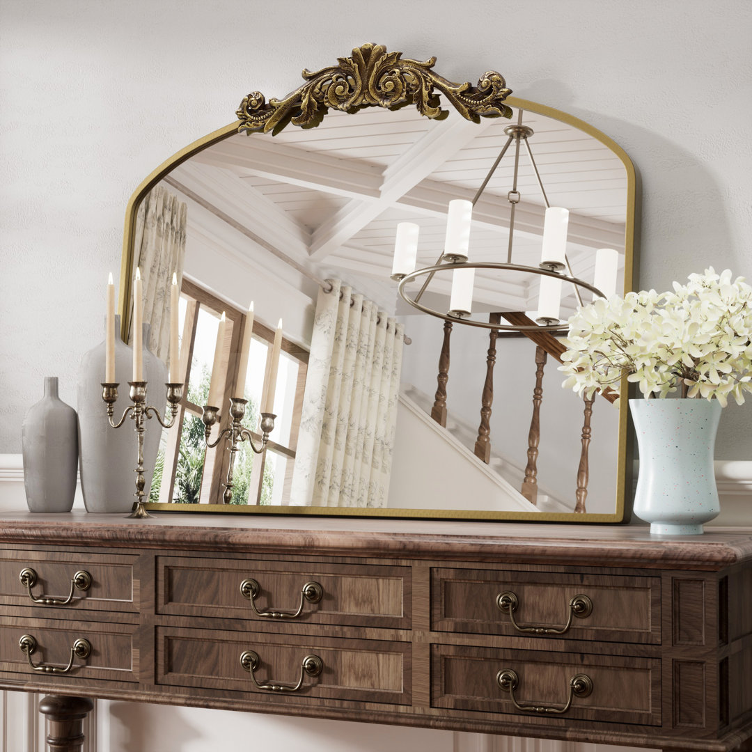 Alinn Metal Arch Wall Mirror Fleur De Lis Living 