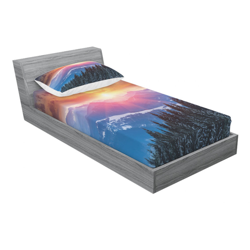 Microfiber Sheet Set, Twin Sheet Set with Fitted Sheet