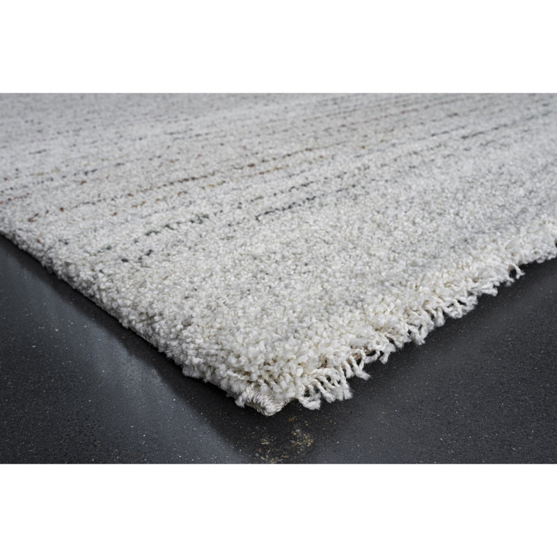 Tapis en polypropylène ivoire, doré, vert, rouille, gris et gris anthracite Lydia