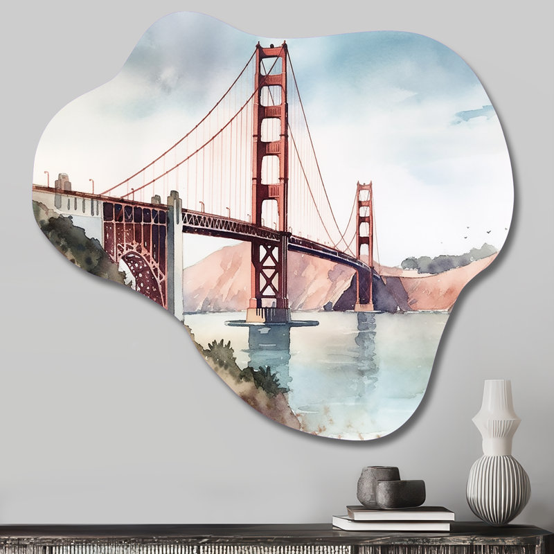 Views of San Francisco II - City Cloud, reproduction d'art asymétrique moderne, H 28 po x l 25 po