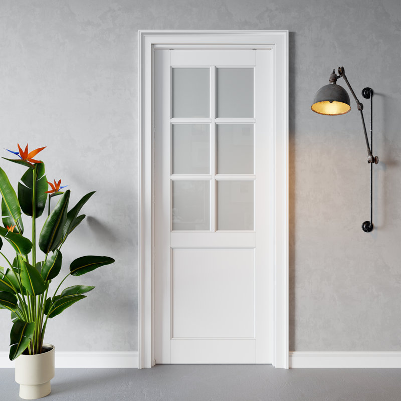 Porte coulissante en verre givré 6-Lite, 36 po x 80 po