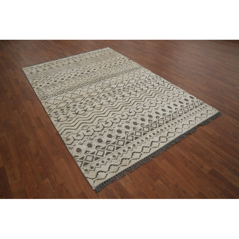 Tapis oriental géométrique moderne 5 x 8
