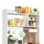Armoire de rangement de style campagnard de 180 cm (71 po), prise de courant intégrée, support pour micro-ondes et étagères réglables, rangement de type vaisselier