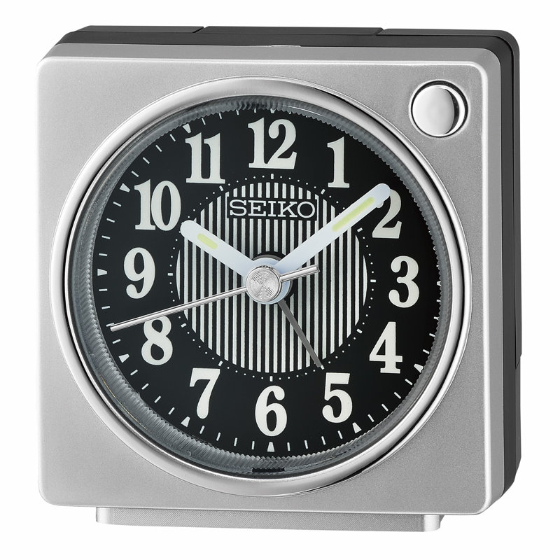 QHE197SLH Alarm Clock, Silver, Silver