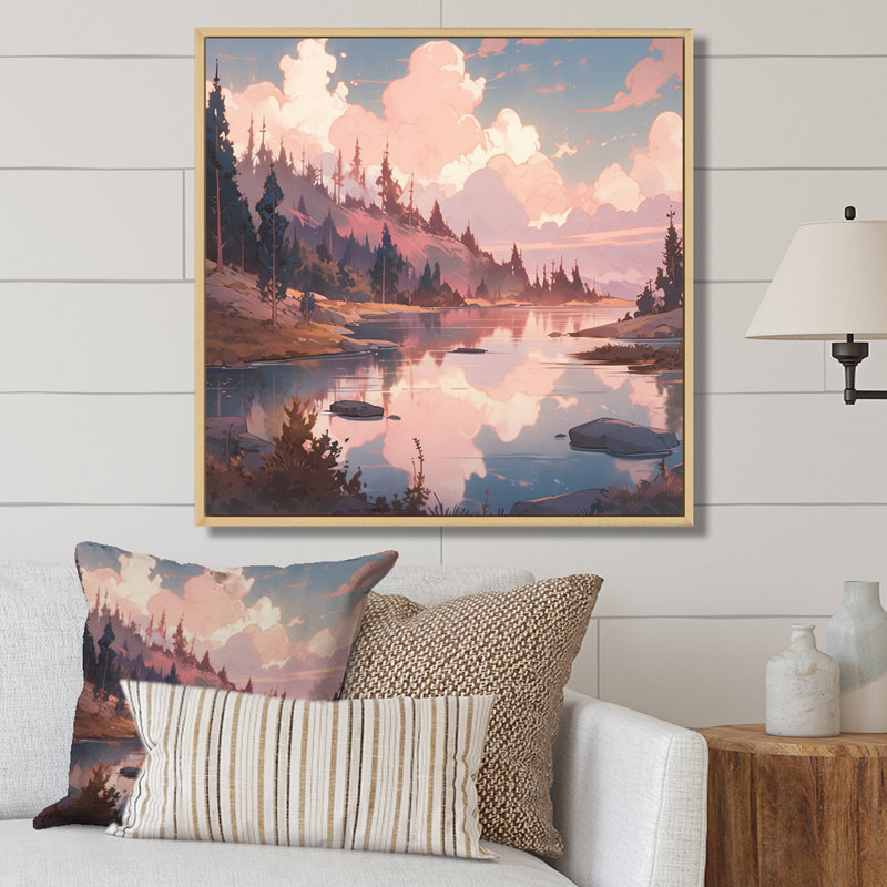 Mountain Majesty II - impression, 24" H x 24" W, Cadre naturel flottant