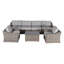 Deitz Outdoor 7-Piece Wicker Conversation Set with Cushions