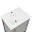 Meuble-lavabo de 20 po avec lavabo, armoire de salle de bain avec porte à fermeture douce, support de rangement et tablette ouverte