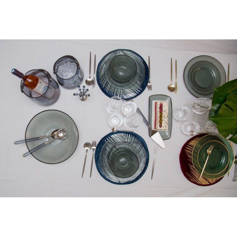 Volutes de Velours 24 Piece 18/10 Stainless Steel Cutlery Set, Service for 6, Silver
